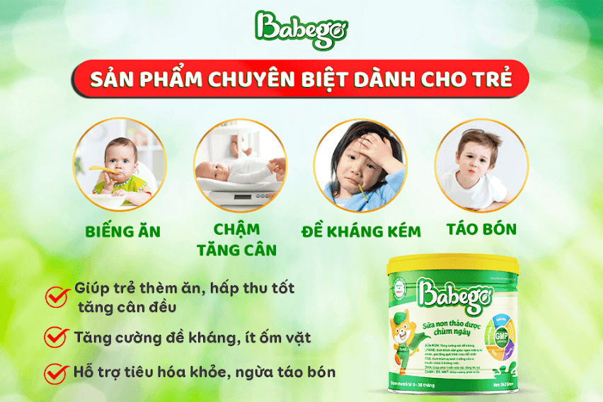Đối tượng sử dụng của sữa non Babego
