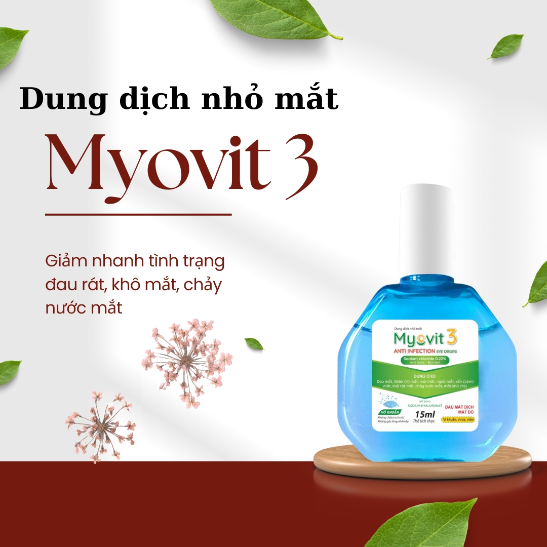Dung dịch nhỏ mắt Myovit 3