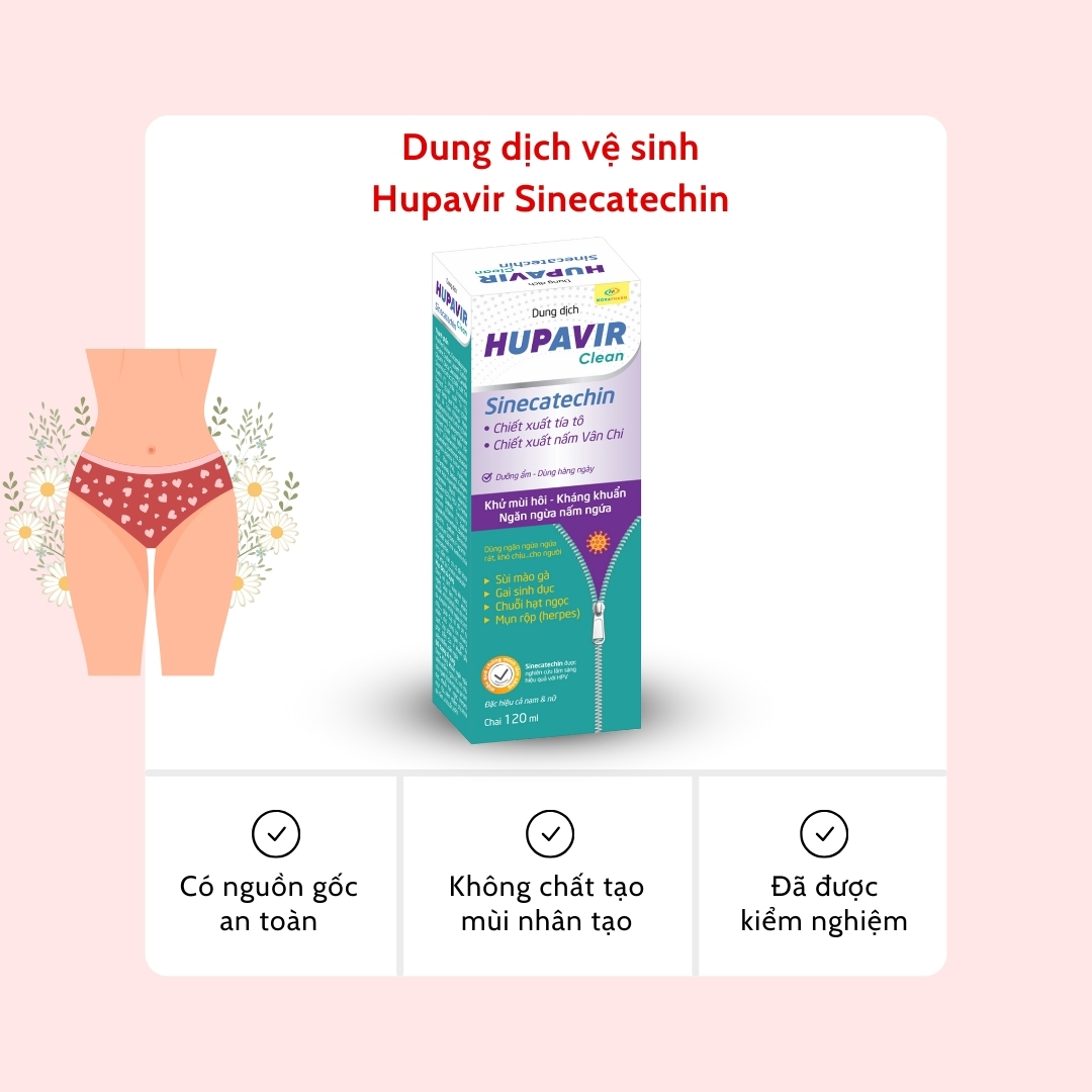 Dung dịch vệ sinh Hupavir Sinecatechin