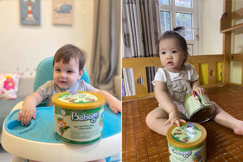 Hình ảnh thực tế của các bé đã sử dụng sữa non Babego