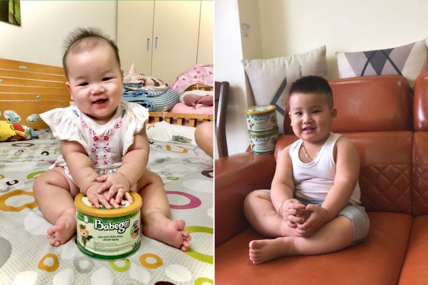 Hình ảnh thực tế của các bé đã sử dụng sữa non Babego