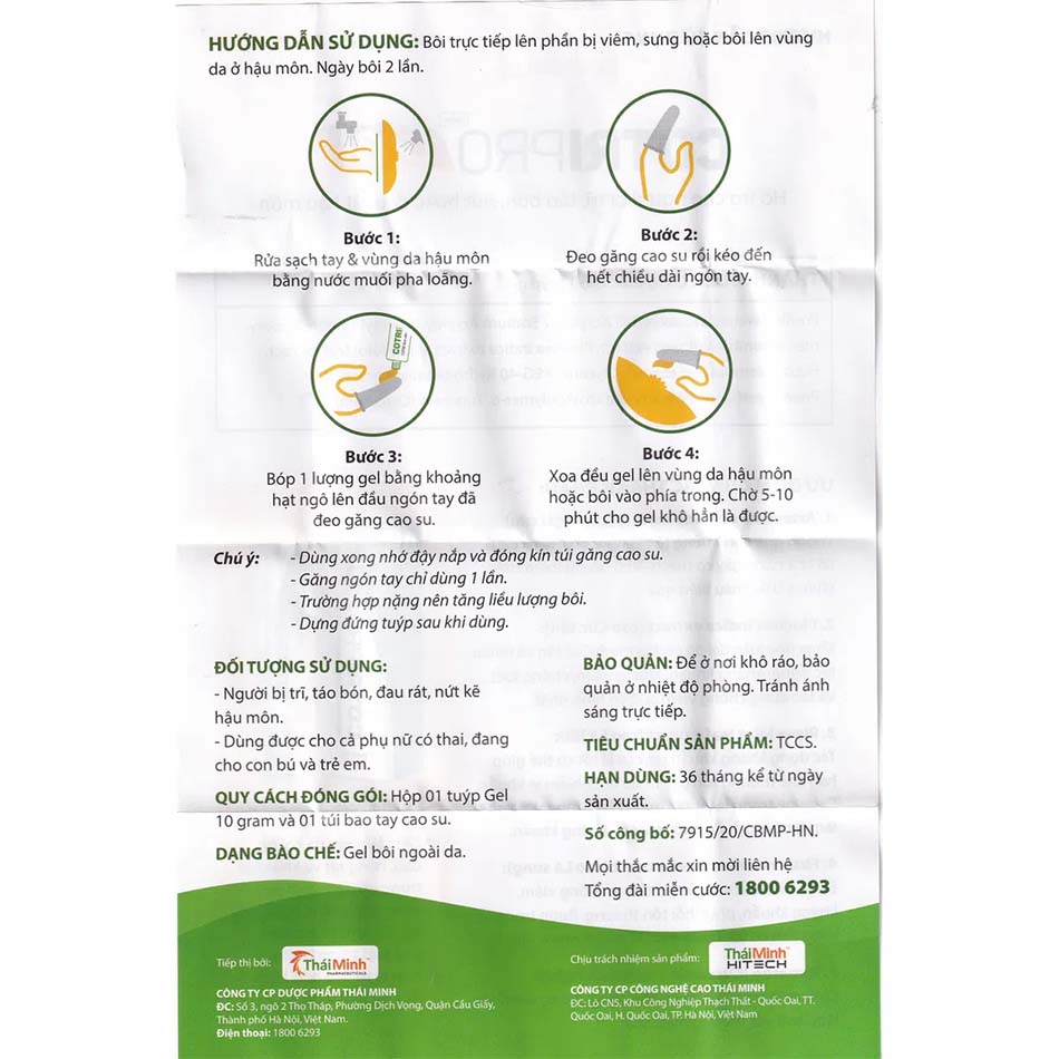 CotriPro Gel bôi trĩ