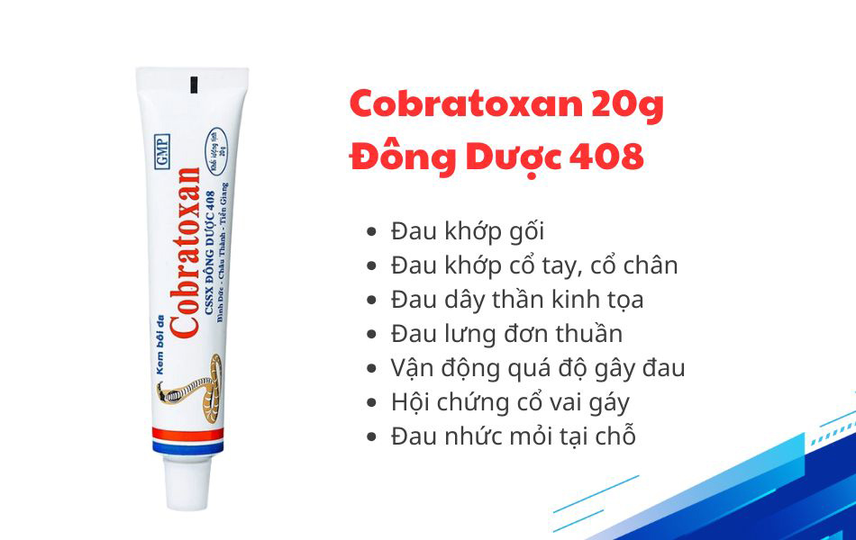 Kem xoa bóp giảm đau từ nọc rắn Cobratoxan